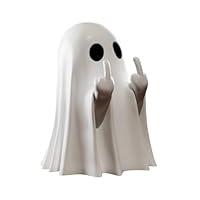 Algopix Similar Product 14 - Middle Finger Ghost Statue Funny