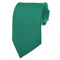 Algopix Similar Product 3 - Teal Green Necktie SOLID Mens Neck Tie