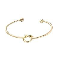 Algopix Similar Product 1 - SENFAI Simple Love Knot Bangle Bracelet