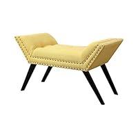 Algopix Similar Product 4 - Benzara Wesby Contemporary Bench, Yellow