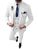 Algopix Similar Product 14 - 3 Piece Mens Suits Slim Fit Double