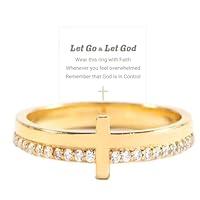 Algopix Similar Product 15 - BTZY Let Go  Let God Cubic Zirconia