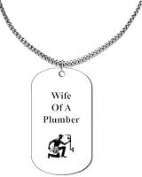 Algopix Similar Product 5 - Wife Of A Plumber Dog Tag On A