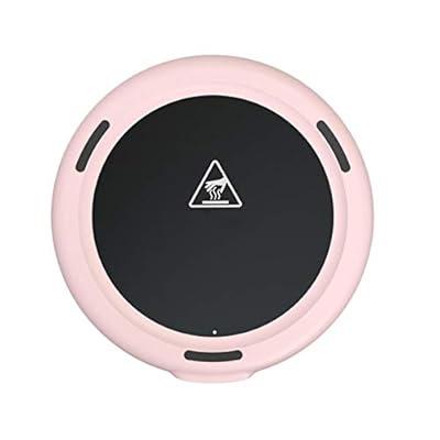 USB Coffee Mug Warmer: Candle Wax Warmer Smart Electric Cup Warmer Charge  for Phone Home Desk Office Use Beverage Heating Plate with Gravity Switch  for Hot Cocoa Milk Tea Water Pink 