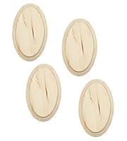 Algopix Similar Product 14 - Set of 4 Unfinished Beveled Edge Oval