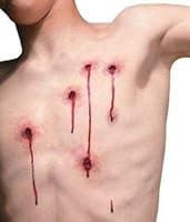 Algopix Similar Product 17 - Rubies Reel FX Bullet Wound Kit Red