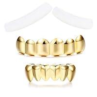 Algopix Similar Product 3 - Finrezio Gold Plated Grillz Hip Hop
