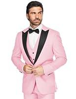 Algopix Similar Product 11 - HUUTOE Light Pink Tuxedo for Men 3