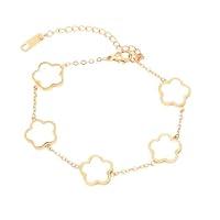 Algopix Similar Product 14 - Dainty 18K Gold Plated Lucky Clover