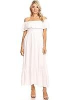 Algopix Similar Product 16 - AnnaKaci Womens Boho Peasant Ruffle
