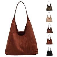 Algopix Similar Product 3 - Suede Hobo Bag Slouchy BagsTote Bags