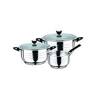 Algopix Similar Product 15 - Swiss Home Zurich Black Cookware Set