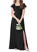 Algopix Similar Product 6 - Fulbymu Short Sleeves Junior Bridesmaid