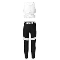 Algopix Similar Product 3 - Aiihoo Kids Girls Racer Back Crop Top