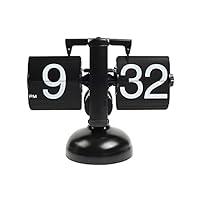 Algopix Similar Product 2 - mooas Flip Desk Clock Black Retro