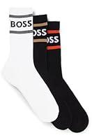 Algopix Similar Product 18 - BOSS 3-Pack Bold Logo Solid Cotton Socks