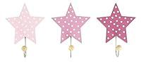 Algopix Similar Product 4 - Jabadabado Set of 3 Pink Star Hangers