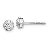 Algopix Similar Product 9 - 14k White Gold Diamond Cluster Post