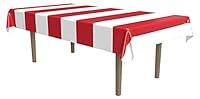 Algopix Similar Product 13 - Beistle Red  White Stripes Tablecover
