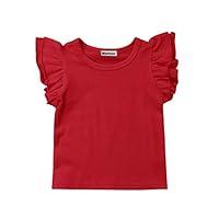 Algopix Similar Product 17 - Toddler Baby Girl Basic Plain Ruffle