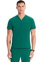 Algopix Similar Product 14 - Infinity Mens Partial Zip VNeck Scrub