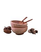 Algopix Similar Product 2 - Set of 2 Natural Coconut Wooden Bowls