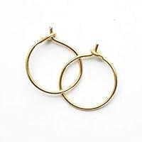 Algopix Similar Product 10 - Mini Hoop Earrings 14k Yellow Gold Fill