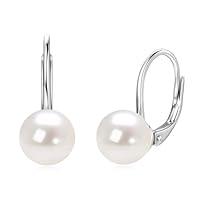 Algopix Similar Product 19 - DENGGUANG Pearl Hoop Earrings for