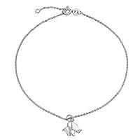 Algopix Similar Product 6 - Origami Small Lucky Elephant Anklet