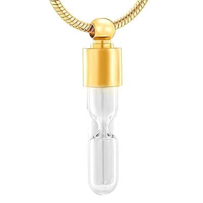 Best Deal for JHJG Ashes Urn Jewelry Glass Cylinder Pendant 316L