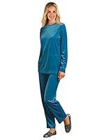 Algopix Similar Product 2 - Luxurious Velour Set Color Teal Size