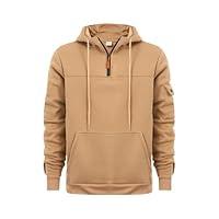 Algopix Similar Product 5 - Oversized Half Zip Pullover Men Hoodies