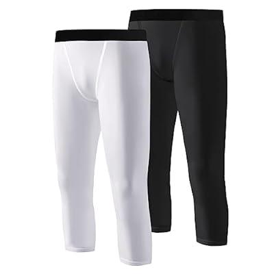  4 Pack Youth Boys Compression Pants Leggings Tights