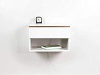 Algopix Similar Product 18 - Blanca White Floating Nightstand Drawer
