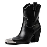 Algopix Similar Product 9 - HoanTiai Womens Western Ankle Boots