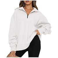 Algopix Similar Product 7 - Quarter Zip Sweatshirt Women Casual