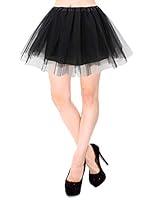 Algopix Similar Product 3 - Simplicity Black Tutu Classic 4 Layered