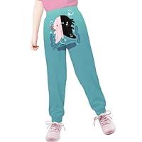 Algopix Similar Product 5 - Eheartsgir Axolotl Youth Girls Joggers