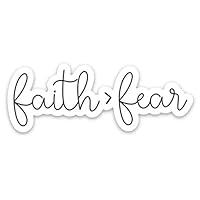 Algopix Similar Product 8 - Faith greater than fear sticker  Faith