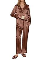 Algopix Similar Product 10 - Ekouaer Satin Pajamas Set Womens Long