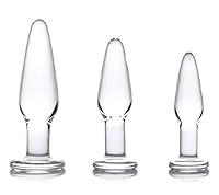 Algopix Similar Product 16 - Dosha 3 Piece Glass Anal Plug Kit