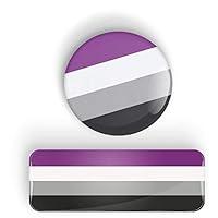Algopix Similar Product 13 - LGBTQIA Asexual Pride Flag pin badge