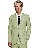 Algopix Similar Product 9 - HUUTOE Light Green Suit Men Mens