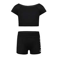 Algopix Similar Product 6 - YiZYiF Kids Girls Basic 2 Piece Active