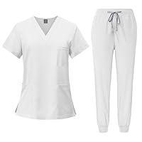 Algopix Similar Product 12 - Scrubs Sets for Women Solid Color