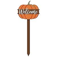 Algopix Similar Product 16 - Pumpkin MDF Yard Stake  12 x 30 