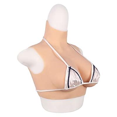 Silicone Breastplate Round Collar Fake Breasts BG Cup Breast Plates Breast  Forms for Crossdressers Drag Queen