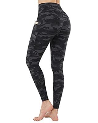 PHISOCKAT Women's High Waist Yoga Pants with Pockets, Leggings with  Pockets, Tummy Control Workout Yoga Leggings 