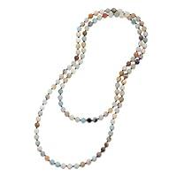 Algopix Similar Product 2 - Long Beaded Necklace 8mm Gemstone