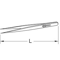 Algopix Similar Product 1 - KS TOOLS Stainless Steel Tweezer